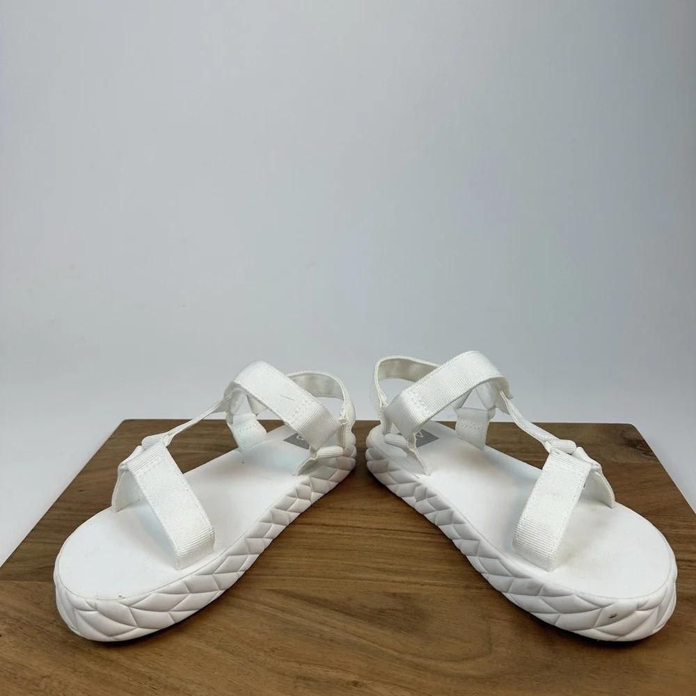 New Big‎ Kids Dolce Vita Zaidey Strappy Platform White Sandals Size 4 Y